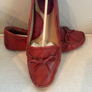 Frye Reagan Campus Driver Burnt Red Loafers Moccasins Size 9 NIB